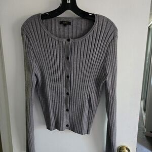 Quince Charcoal Ribbed Cardigan